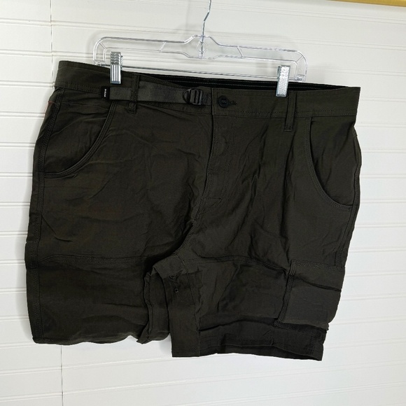 NEW prAna Standard Fit Brown 38W 8" Inseam Stretch Zion Short II Dark Iron - Picture 1 of 11